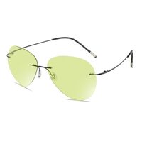 Polarized photochromic metal rimless sunglasses KY222105