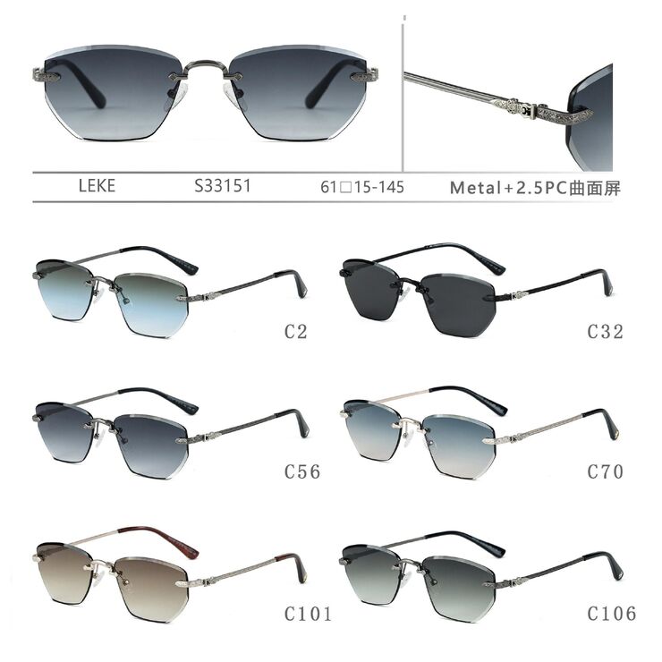 Polarized metal sunglasses Leke S33151