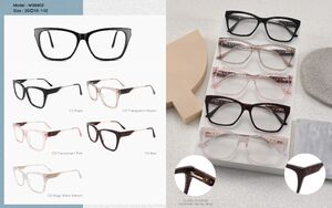 Plastic acetate frame for women, with spring hinges Big City MS8402