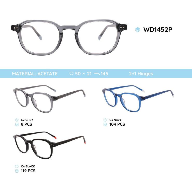 Plastic acetate eyeglasses frame for women WD1452P