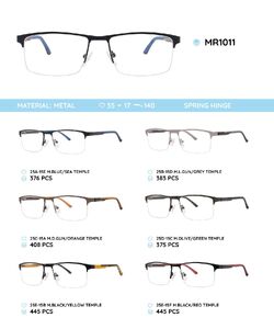 Металлическая оправа с дужками из материала TR-90 со встроенным флексом MR1011