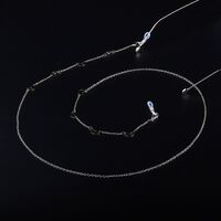 Металлическая нескользящая цепочка золотого цвета, со вставками в виде луны, для очков и масок GL971