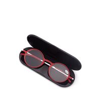 Plastic reading pince-nez glasses TR90 with case 6013-铁盒, diopters from +0,00 to +4.00, RMC=62-64