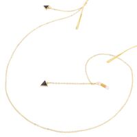 Металлическая нескользящая цепочка, с подвеской в виде треугольника, для очков и масок GL168