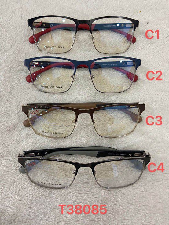 Nylor metal frame for glasses with spring hinges for men T38085