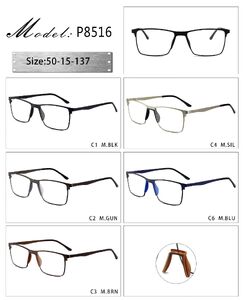 Metal frame with soft nose pad and spring hinges 8516-DA