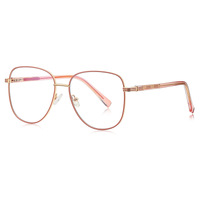 Fashionable female flat light mirror frame metal blue blocker for glasses MORE 3069