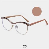 Combined frame (metal + TR90) or glasses with blue light protection, with spring hinges FA87265