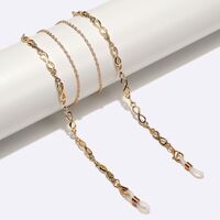 Металлическая нескользящая цепочка золотого цвета, с цифрой 8, для очков и масок GL1551