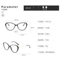 TR90 plastic frame or glasses with blue light protection, with spring hinges FA87111