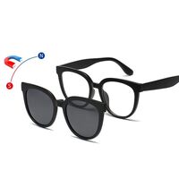 TR90/PC plastic frame + 5 polarized sun protection magnet clip-on set + leather bag El Dorado EL2385