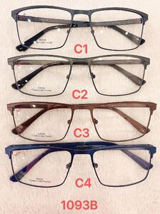 Metal frame for glasses with spring hinges 1093B