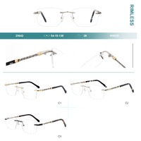 Оправа для очков металлическая безободковая Big City 25642