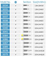 Винт самовыравнивающийся с отламывающимся концом для дужек очков, шляпка 1.8/2.5 мм, Ø1-1.4 мм, длина 5.6-12.8 мм, серый, 1 упаковка = 100 