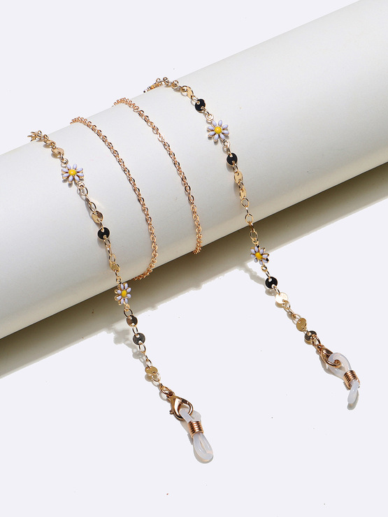 Набор из двух цепочек для очков с очками и прямоугольниками GL1355