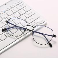 Очки металлические для чтения V8609 с защитой от синего света Blue ray cut, диоптрии от 0.00 до -6.00, не центрованные