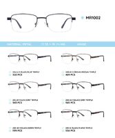 Металлическая оправа с дужками из материала TR-90MR1002