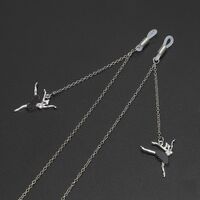Металлическая нескользящая цепочка серебряного цвета, с подвеской ангел-танцор, для очков и масок GL613