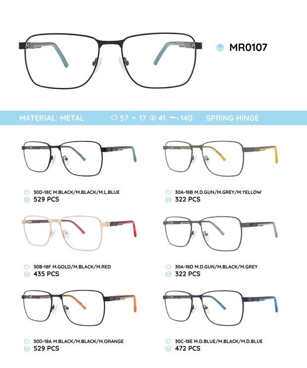 Metal frame with TR-90 temples MR0107
