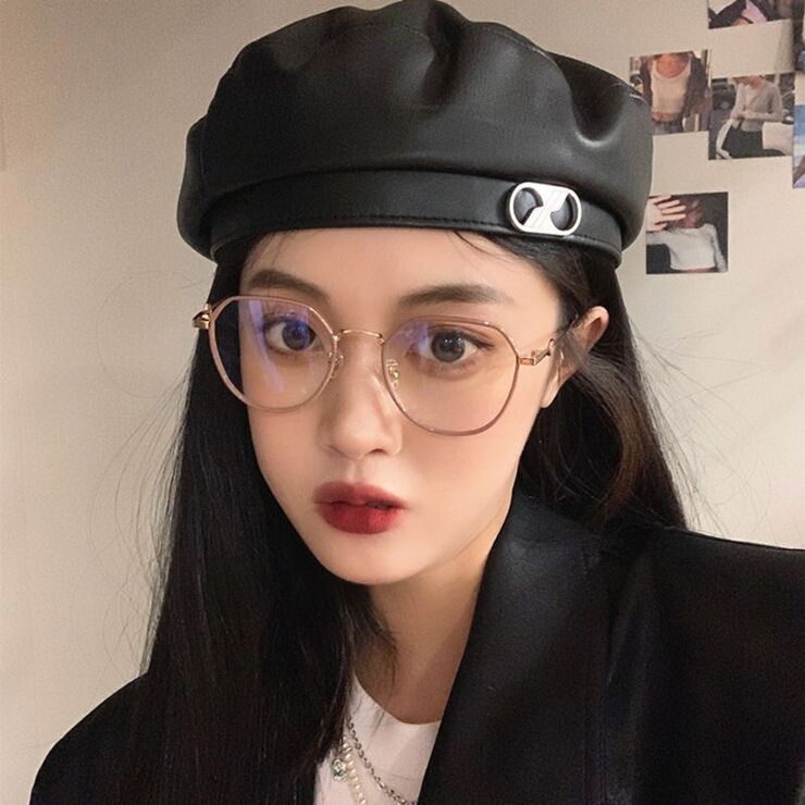 Combined (metal + plastic) nylor glasses with blue light protection for women 0672-PN