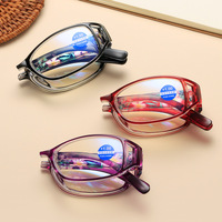 Plastic folding eyeglasses with case for reading KY018-F Blue ray cut, diopters from +1.00 to +4.00, PD62-64