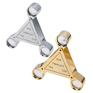 Folding magnifier 7055C-XX, diameter: 18 mm, magnification: 10X, 15Х, 20Х