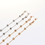 Metal non-slip chain, with peach heart, for glasses and masks GL845