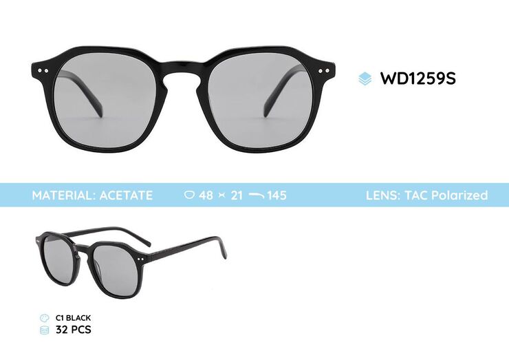 Acetate frames polarized sunglasses  WD1259S