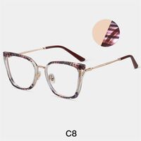 Combined frame (metal + TR90) or glasses with blue light protection, with spring hinges FA87006