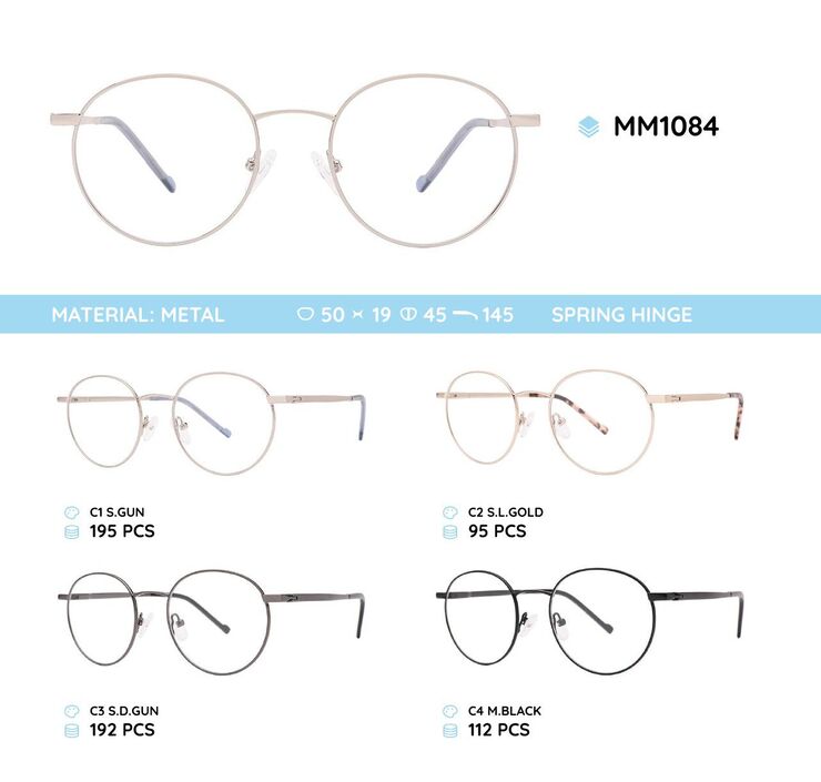 Metal men's frame for glasses MM1084