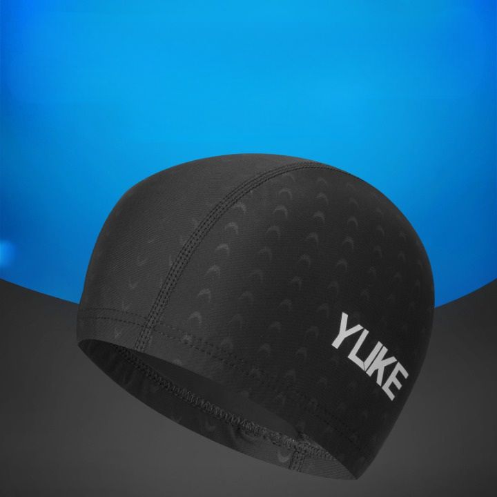 Textile waterproof swimming cap for adults 羽克泳帽-YU