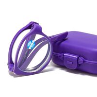 Очки пластиковые для чтения, складные, мультифокусные с футляром, защитой Blue ray cut, диоптрии от +1.00 до +6.00, KY666变焦老花