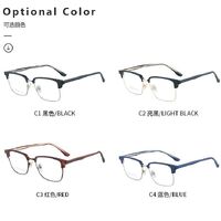 Combined frame (metal + TR90) or glasses with blue light protection, with spring hinges FA87129