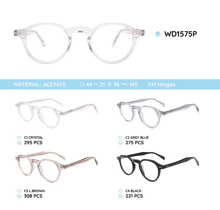 Plastic acetate eyeglasses frame WD1575P