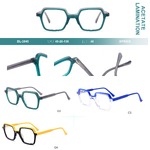 Plastic frames for glasses, acetate lamination with spring hinges Big City BL-2840