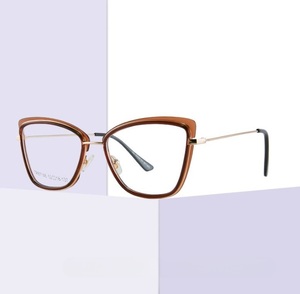 Combined frame (metal + TR90) or glasses with blue light protection, with spring hinges FA87146