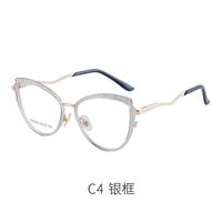 Combined frame (metal + TR90) or glasses with blue light protection, with spring hinges FA87085