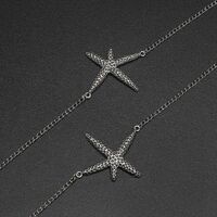 Silver-colored metal non-slip chain, with sea star, for glasses and masks GL485