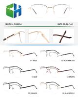 Metal nylor frame for men with spring hinges CH8854-DA