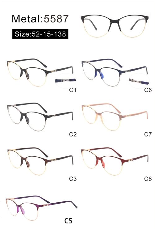 Оправа металлическая с мягким носоупором и флексом 5587-DA