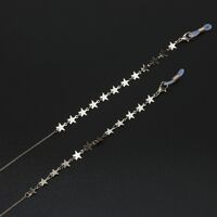 Металлическая нескользящая цепочка золотого цвета, со звездами, для очков и масок GL766