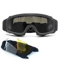 Safety shockproof tactical goggles +3 caps DXGS18