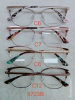 Metal frame for glasses with spring hinges 9723B