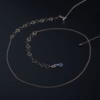 Металлическая нескользящая цепочка золотого цвета, с сердцами, для очков и масок GL886