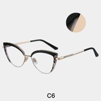 Combined frame (metal + TR90) or glasses with blue light protection, with spring hinges FA87281