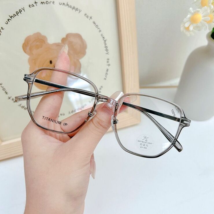 Оправа сверхлёгкая титановая + пластик с линзами с защитой от синего света TR90 MAMO T22032