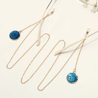 Металлическая нескользящая цепочка золотого цвета, cо звездным небом, для очков и масок GL1841