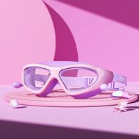 Swimming waterproof anti-fog goggles for kids, with earplugs, 5021-YU