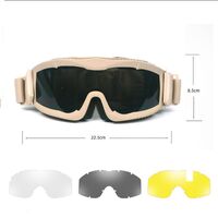Safety shockproof tactical goggles +3 caps 战术-阿尔法-套装