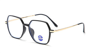 Очки металлические блюблокеры защитные с линзами Blue Ray Cut с защитой от синего света 9302